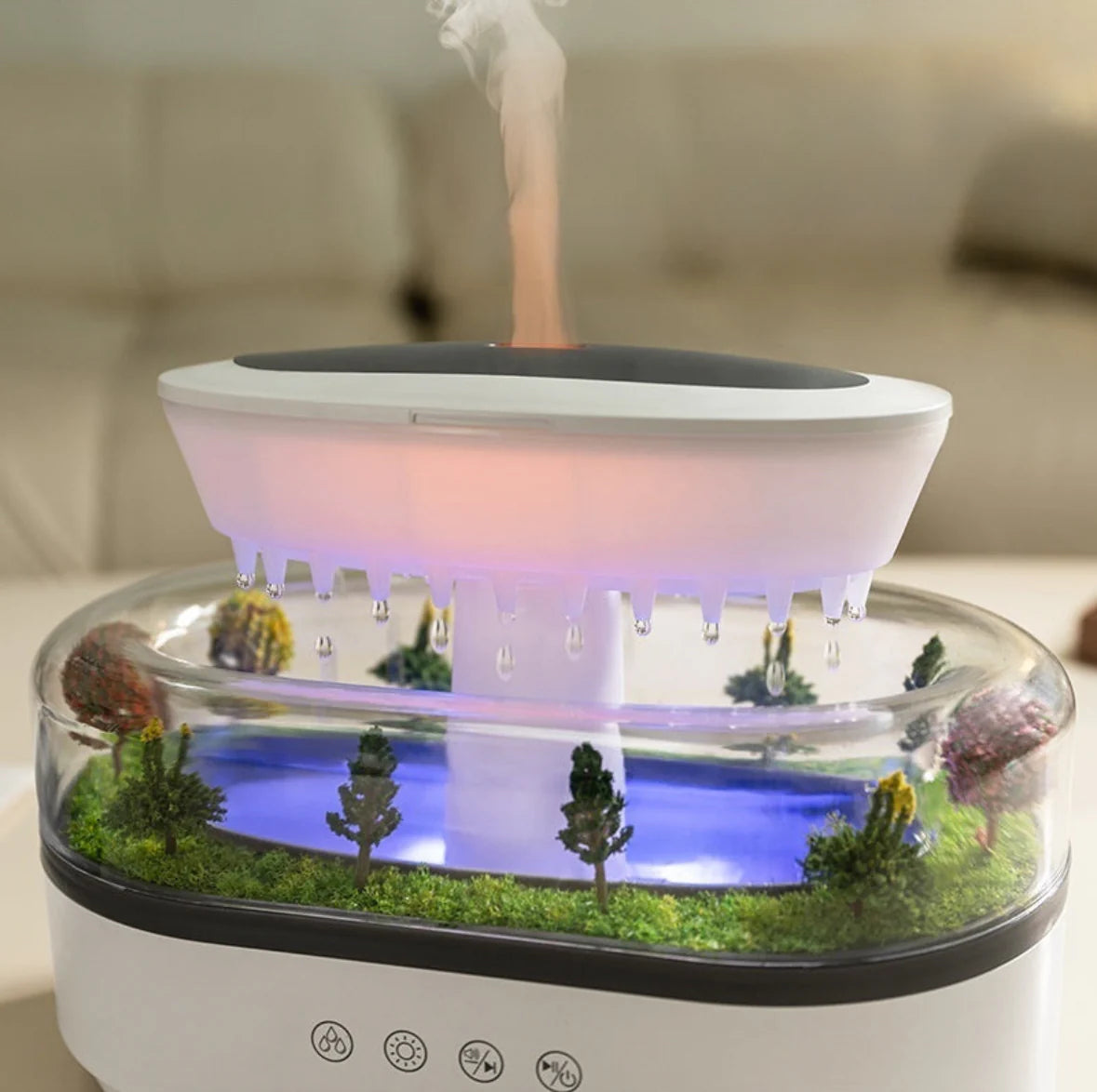 Humidificador con Efecto de Bosque Lluvioso